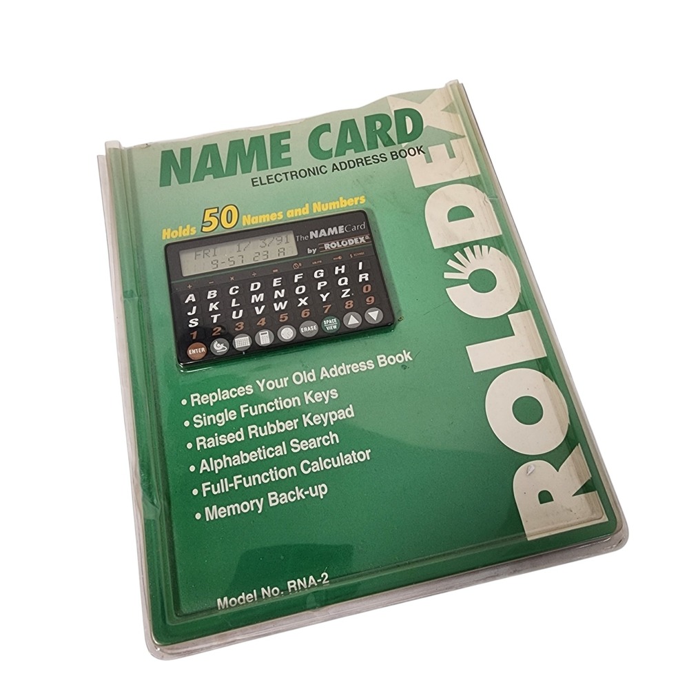 Rolodex Name Card Electronic Address Book RNA2 Stores 50 Names‎ Numbers